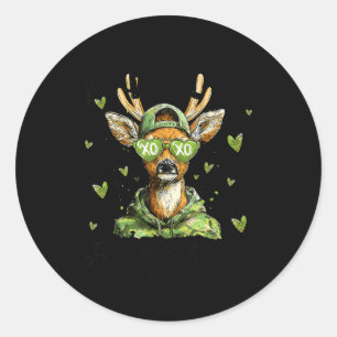 Mad Retro Love For My Mama Deer Hunting Happy Vale Classic Round Sticker