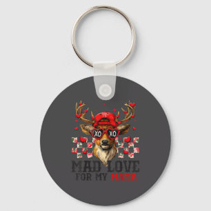 Mad Retro Love For My Mama Deer Hunting Happy Vale Keychain
