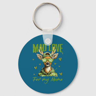 Mad Retro Love For My Mama Deer Hunting Happy Vale Keychain