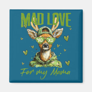 Mad Retro Love For My Mama Deer Hunting Happy Vale Magnet