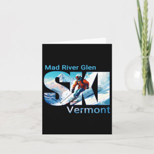 Mad River Glen Cool Skiing Vacation Ski Outdoor Sk Card