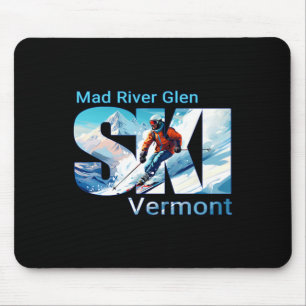 Mad River Glen Cool Skiing Vacation Ski Outdoor Sk Mouse Pad