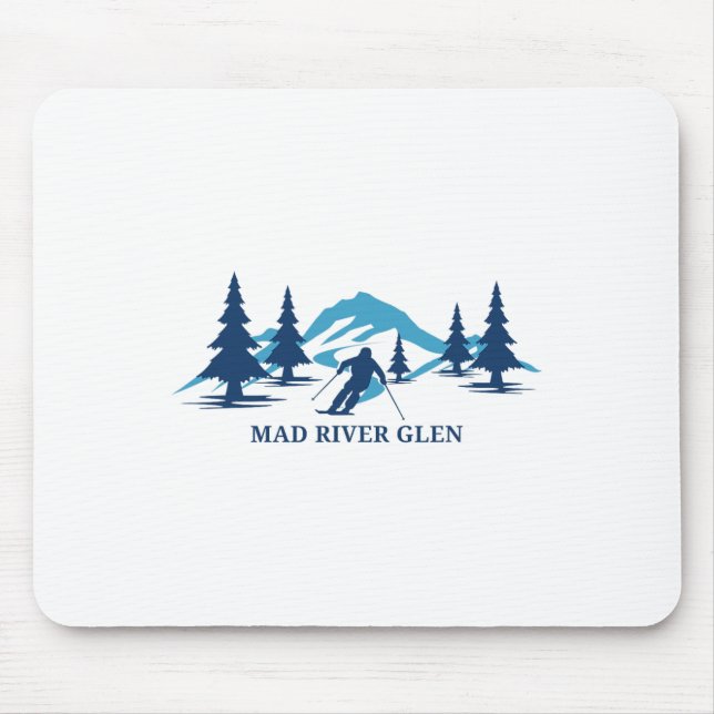 Mad River Glen Vermont Skiing Ski Snowboarding In  Mouse Pad (Front)