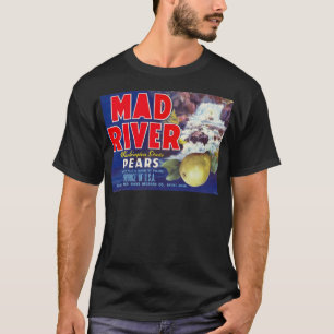 Mad River Pears - Vintage Fruit Crate Label T-Shirt