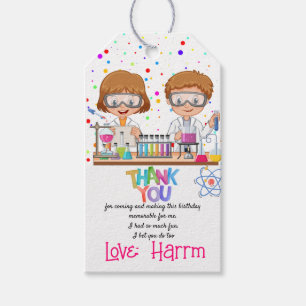 Mad Science Birthday Party Favour/Thank You Tag 