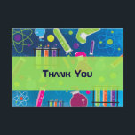 Mad Science Birthday Party Thank You Card<br><div class="desc">Mad Science Birthday Party Thank You Card. Look for matching items in my store. Contact me for a custom order.</div>