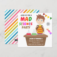 Mad Science Experiment Boys Birthday Party