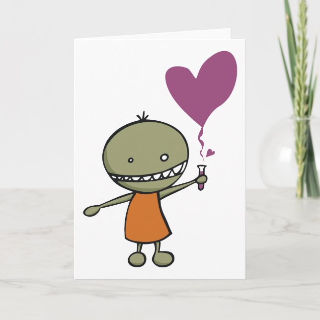Mad Science Love Holiday Card (Front)