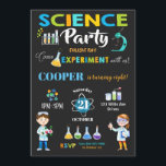 Mad Science Party Birthday Invitation Boy<br><div class="desc">Personalize this awesome science party invitation with your child's name, age and party details easily and quickly, simply press the customize it button to further re-arrange and format the style and placement of the text. Some of the images can be moved around to accommodate your party details. (c) The Happy...</div>