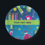 Mad Science Scientist Birthday Party Plates<br><div class="desc">Mad Science Scientist Birthday Party Plates. Customize with any text. Matching items are available.</div>