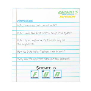 Mad Scientifique Anniversaire Carnet papier jeu