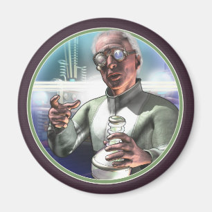 Mad Scientist #1 Round Magnet
