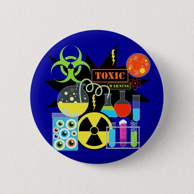 Mad  Scientist 2 Inch Round Button (Front)