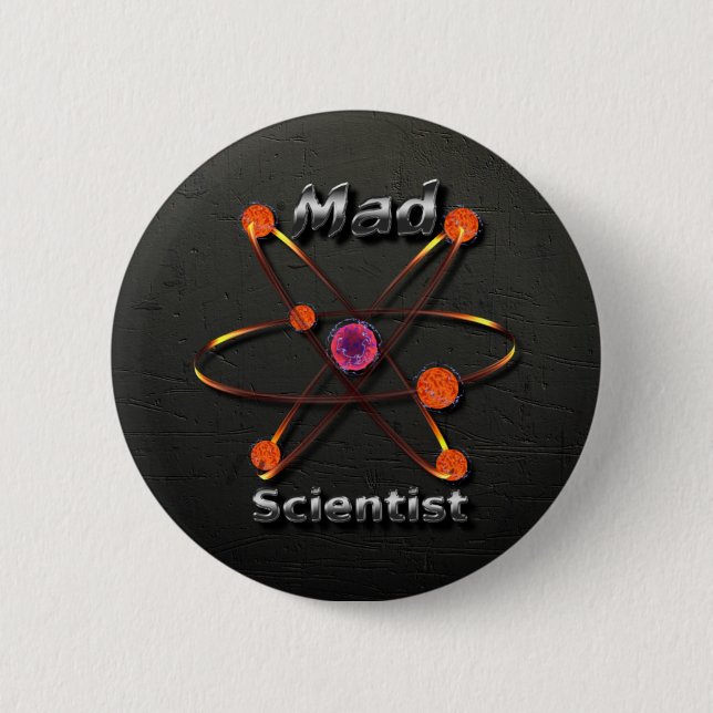 Mad Scientist 2 Inch Round Button (Front)