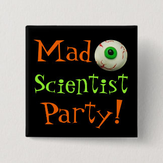 Mad Scientist 2 Inch Square Button