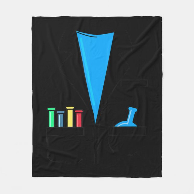 Mad Scientist Costume Nerd Chemistry Fun Science T Fleece Blanket (Front)