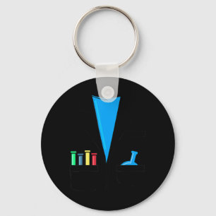 Mad Scientist Costume Nerd Chemistry Fun Science T Keychain