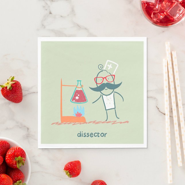 Mad Scientist Dissector with Moustache Napkin (Creator Uploaded)