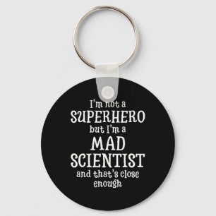 Mad Scientist Funny Halloween Party Keychain