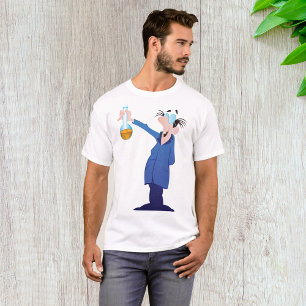 Mad Scientist Holding Beaker Fun Science T-Shirt