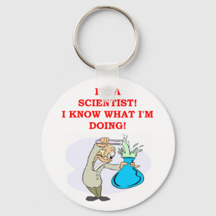 mad scientist joke keychain