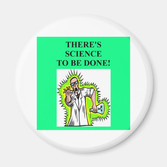 mad scientist joke magnet (Front)