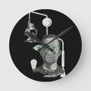 Mad Scientist  SCIENCE MAJOR SCIENCE 1930'S ADS   Round Clock