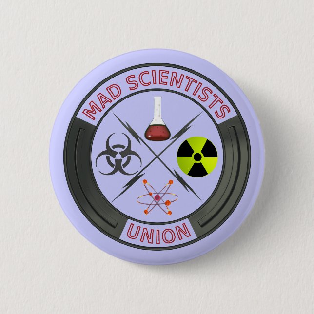 Mad Scientist Union 2 Inch Round Button (Front)