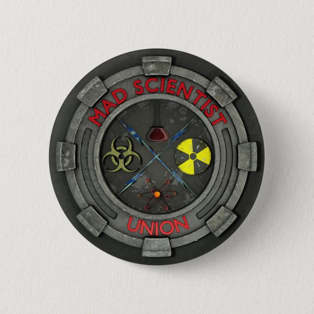Mad Scientist Union Button (Front)
