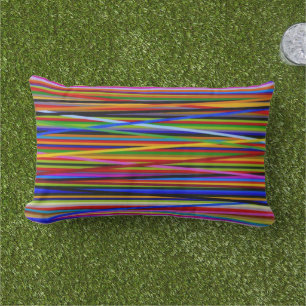 Mad Stripes 3 - Outdoor Accent Pillow - Lumbar