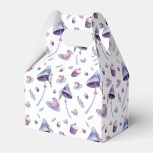 Mad Tea Party Pink and Blue Watercolor Favor Box