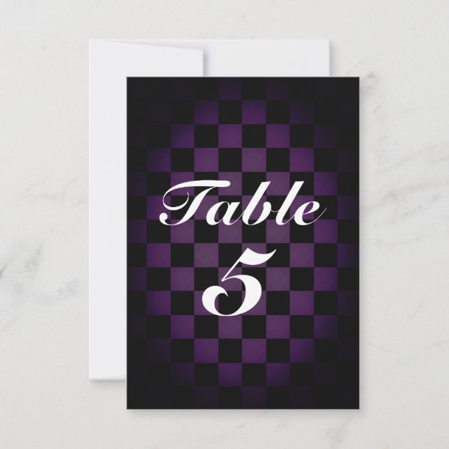 MAD TEA Party Whimsical Chequered Table Number Car (Front)