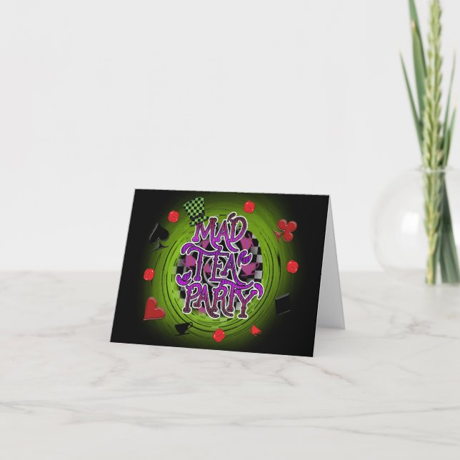 MAD TEA PARTY Whimsical Wonderland Invitation Card (Front)