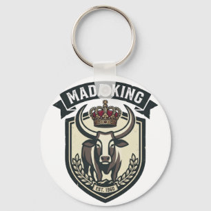 MADA KING Malagasy Zebu Madagascar Keychain