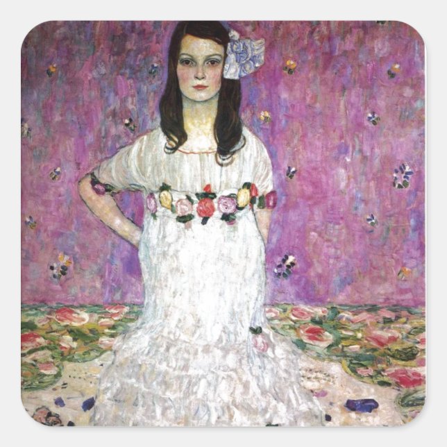 Mada Primavesi by Gustav Klimt Square Sticker (Front)