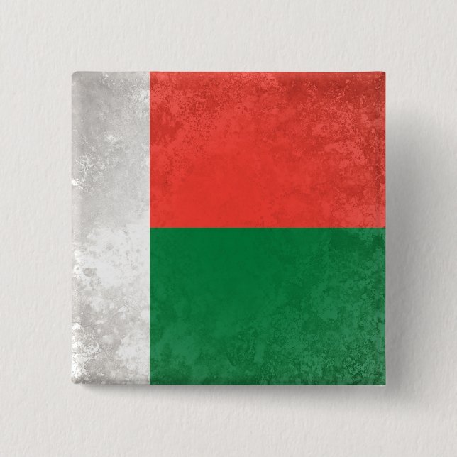 Madagascar 2 Inch Square Button (Front)