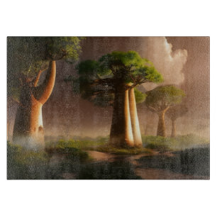 Madagascar Baobab Forest Fantasy Cutting Board
