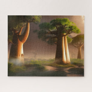 Madagascar Baobab Forest Fantasy Jigsaw Puzzle