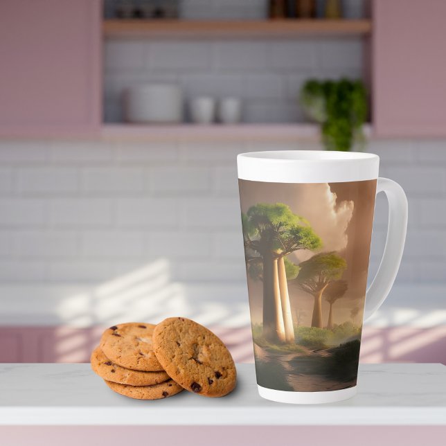 Madagascar Baobab Forest Fantasy  Latte Mug (Creator Uploaded)
