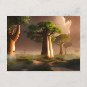Madagascar Baobab Forest Fantasy  Postcard