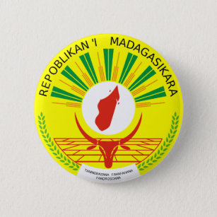 Madagascar Coat Of Arms 2 Inch Round Button