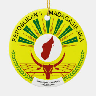 Madagascar Coat of Arms Ceramic Ornament