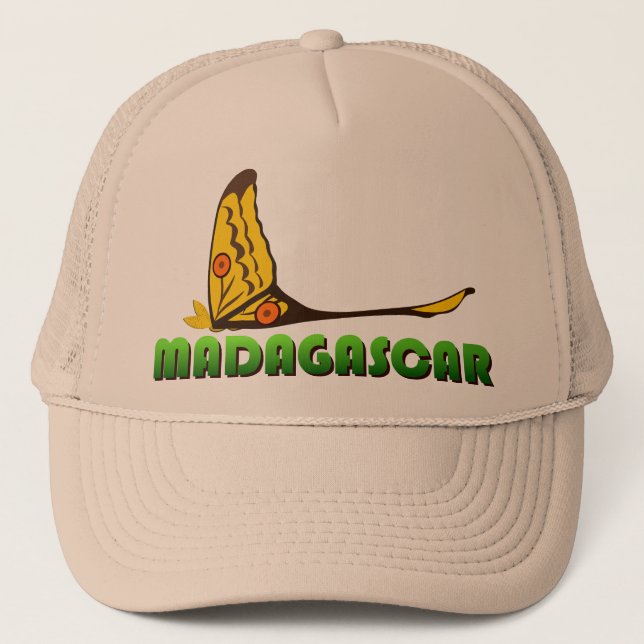 Madagascar comet moth trucker hat (Front)