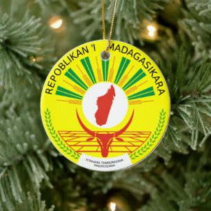 Madagascar Emblem Ceramic Ornament