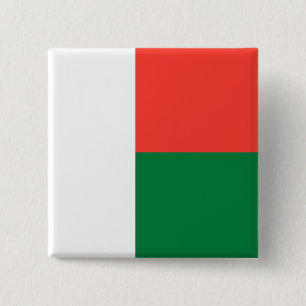 Madagascar Flag 2 Inch Square Button