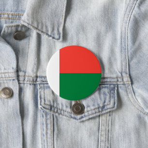 Madagascar flag 3 inch round button