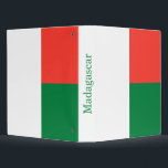 Madagascar Flag Binder<br><div class="desc">Patriotic flag of Madagascar.</div>