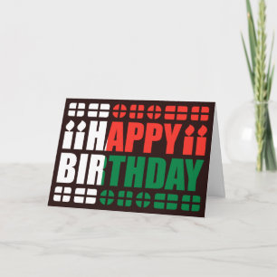 Madagascar Flag Birthday Card