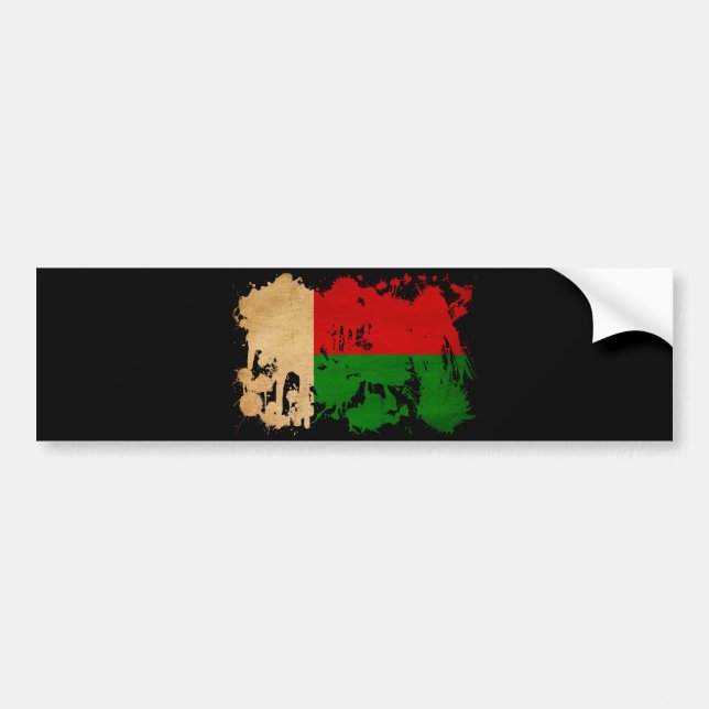 Madagascar Flag Bumper Sticker (Front)