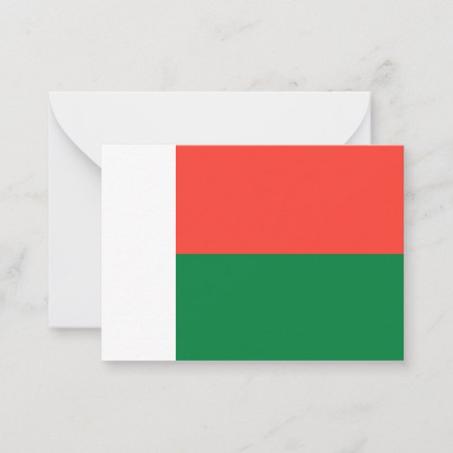 Madagascar flag card (Front)